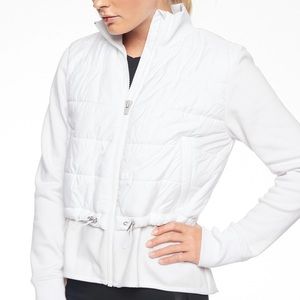 Athleta Bright Fjord Hybrid Primaloft Jacket White Puffer Soft Zip Up Coat